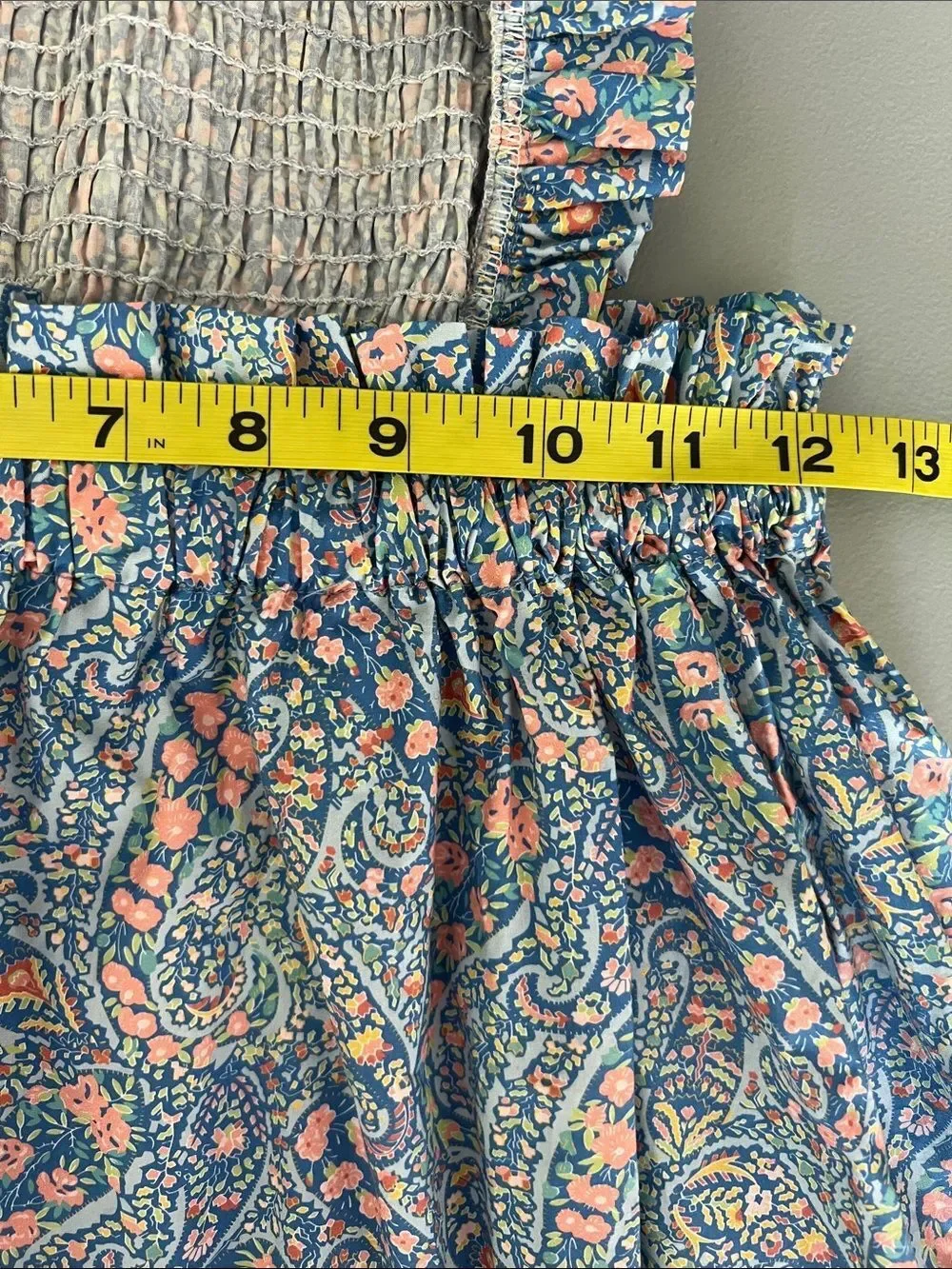 The New Society Albertina Girls Dress in Liberty Floral Print Blue/Pink Size M